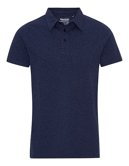 Neutral Recycled Cotton Polo Navy Melange
